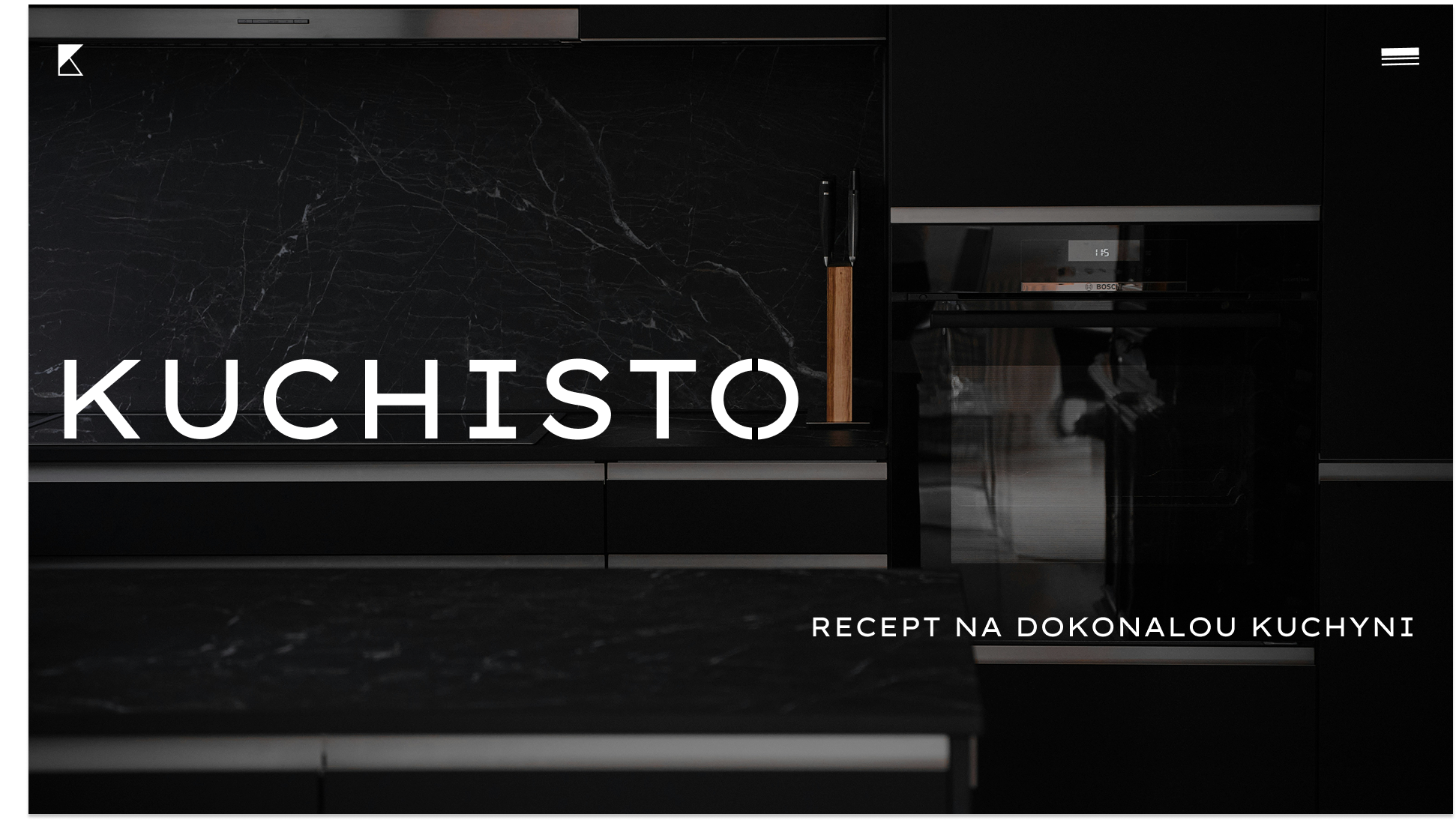 Úvodní stránka kuchyňského studia.
