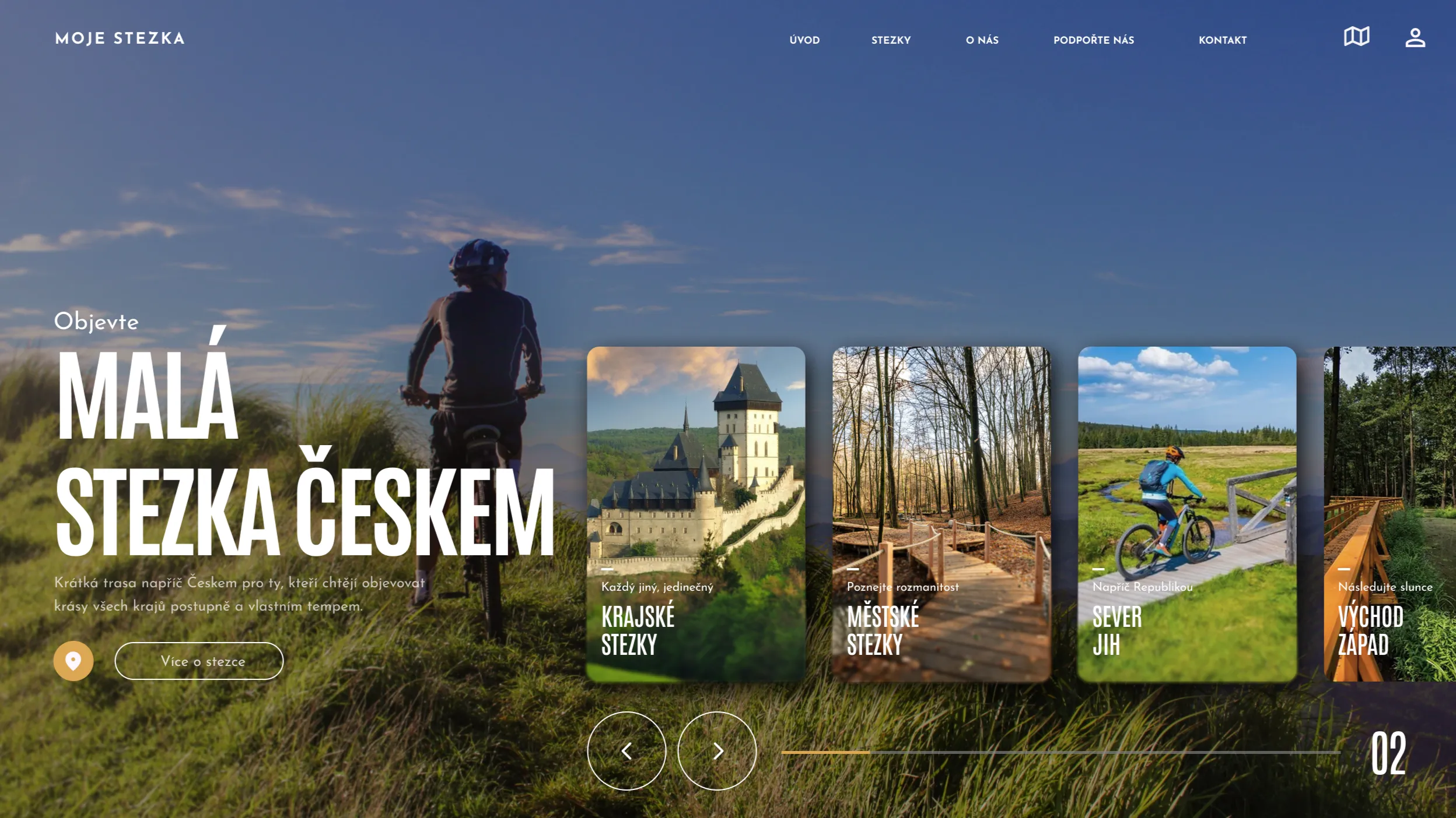 MojeStezka: návrh turistického a cyklistického portálu, který roste s obsahem